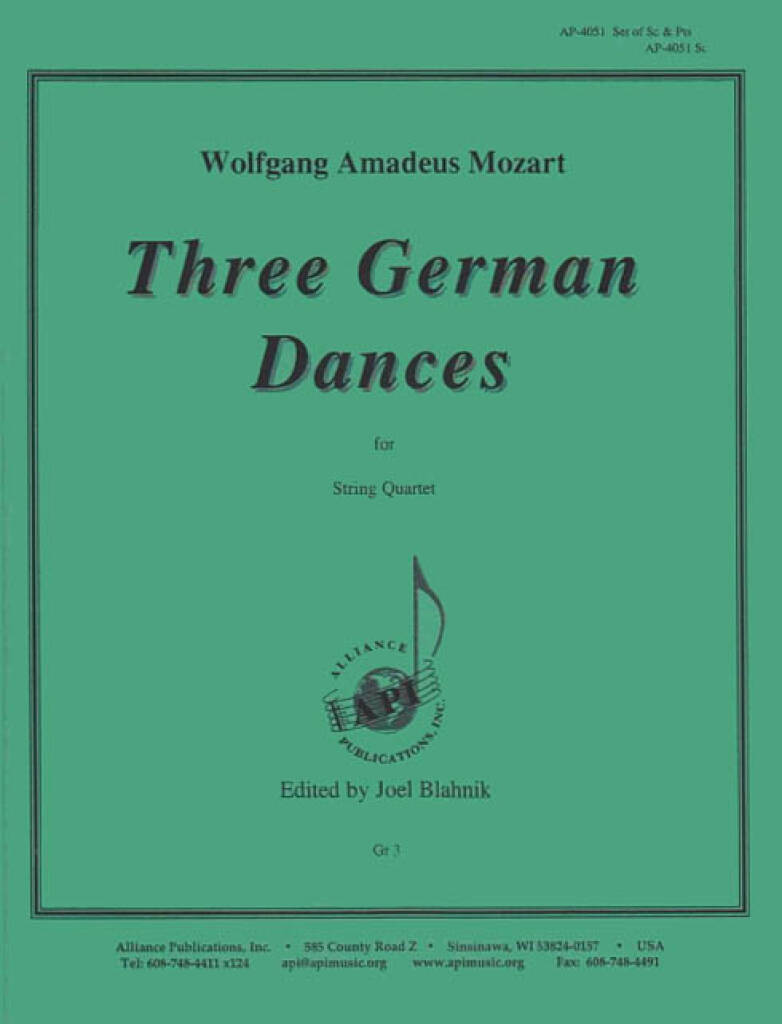 Three German Dances - Stg Qt